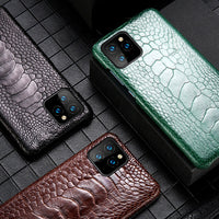 HKM-641747 Natural Ostrich Foot Leather Half Pack for iPhone 11, iPhone 11 Pro, iPhone 11 Pro Max, and More