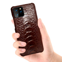 HKM-641747 Natural Ostrich Foot Leather Half Pack for iPhone 11, iPhone 11 Pro, iPhone 11 Pro Max, and More