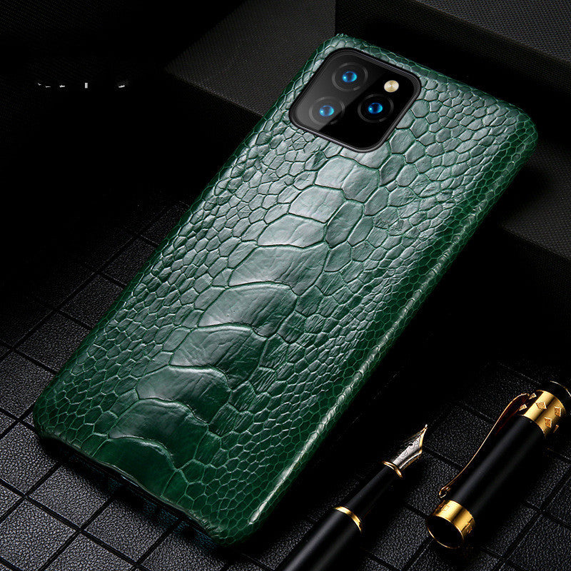 HKM-641747 Natural Ostrich Foot Leather Half Pack for iPhone 11, iPhone 11 Pro, iPhone 11 Pro Max, and More
