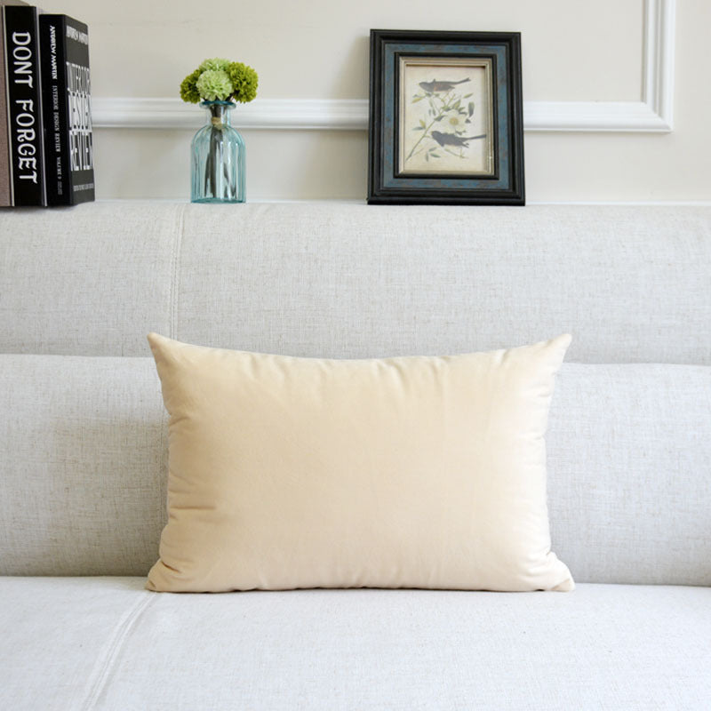 HKM-641939 Thick Velvet Throw Pillow with High Elastic 3D PP Cotton Filling - Removable and Washable
