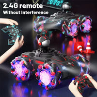 HKM-642067 Colorful Projection Stunt Car with Lights and Music, 360° Rotation, Remote Control, Suitable for Ages 5 and Up
