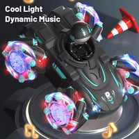 HKM-642067 Colorful Projection Stunt Car with Lights and Music, 360° Rotation, Remote Control, Suitable for Ages 5 and Up