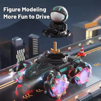 HKM-642067 Colorful Projection Stunt Car with Lights and Music, 360° Rotation, Remote Control, Suitable for Ages 5 and Up