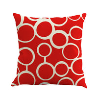 HKM-642195 Geometric Abstract Linen Cushion Cover 45x45cm - Modern Office Pillowcase