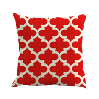 HKM-642195 Geometric Abstract Linen Cushion Cover 45x45cm - Modern Office Pillowcase