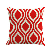 HKM-642195 Geometric Abstract Linen Cushion Cover 45x45cm - Modern Office Pillowcase