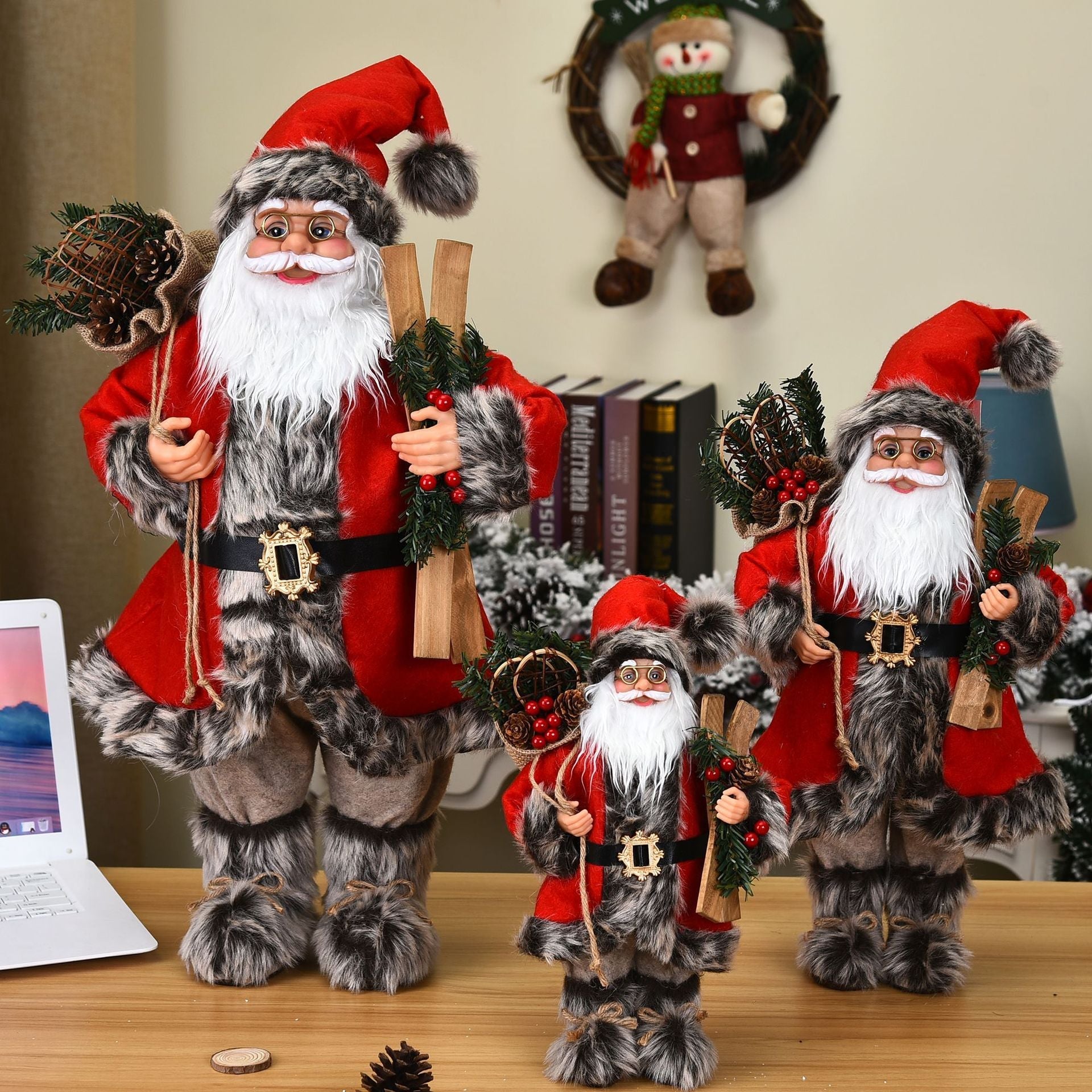 HKM-642259 Stylish Handmade Santa Claus Ornaments for Children's Toys and Home Decor - Available in 30cm, 45cm, 60cm Sizes