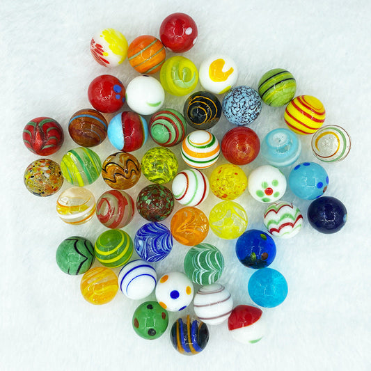 HKM-642323 Colorful Glass Marbles for Aquariums and Plant Decor - Assorted Sets Available