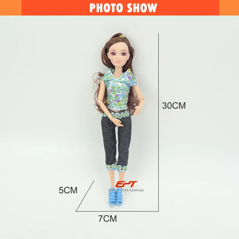 HKM-642451 12 Inch Educational Doll with Beauty Set for Kids Ages 2-7, Vinyl Material, Includes Accessories
