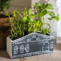 HKM-642579 Charming Ceramic Little House Flower Pot for Garden and Balcony Decor