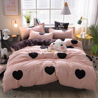 HKM-642643 Aloe Cotton Brushed 4-Piece Bedding Set in Geometric Pattern with Durable Polyester Fabric