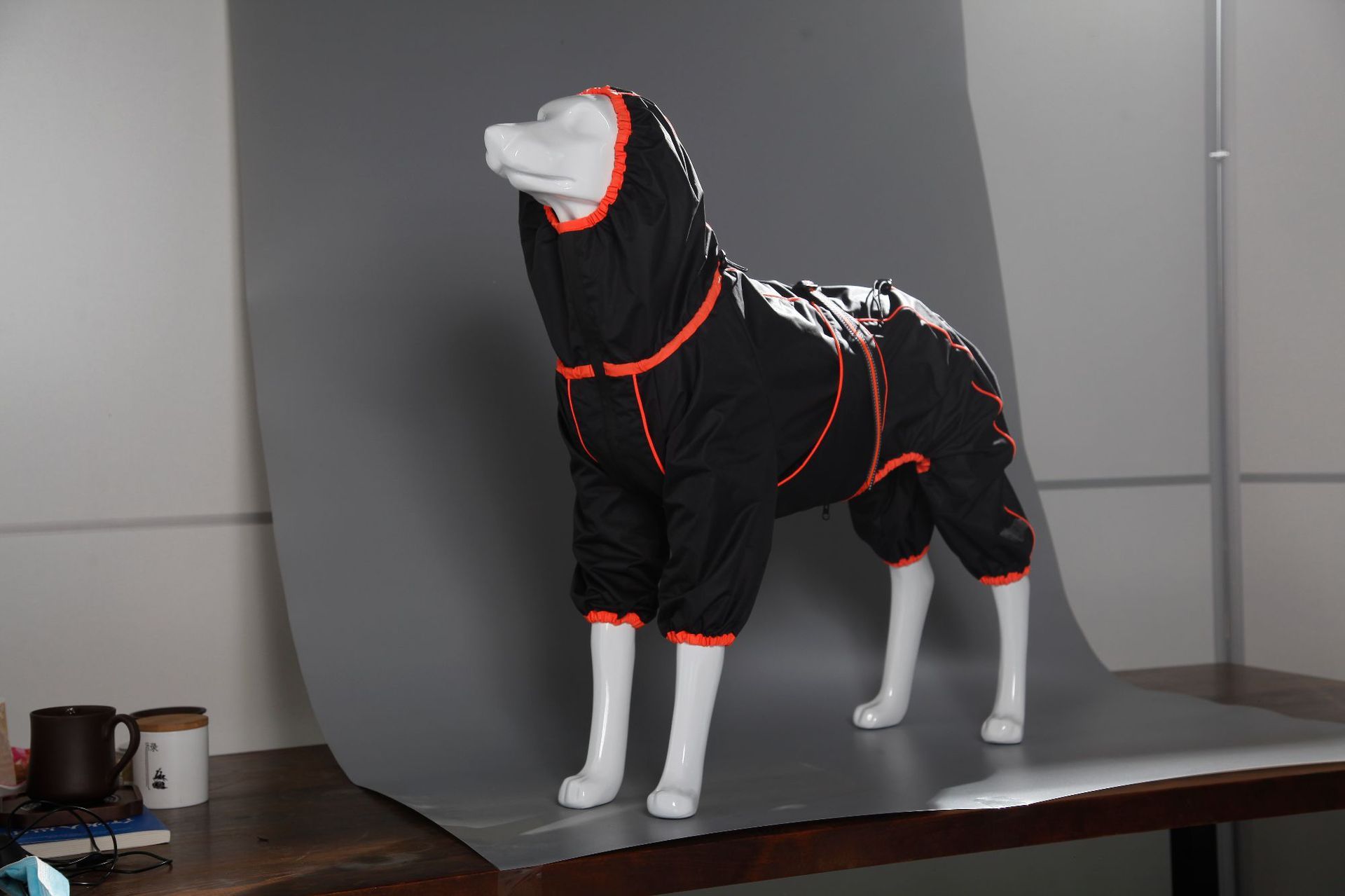 HKM-642643 Warm Cotton-Padded Dog Shell Jacket for All Sizes - Red, Black, Light Blue, Gray