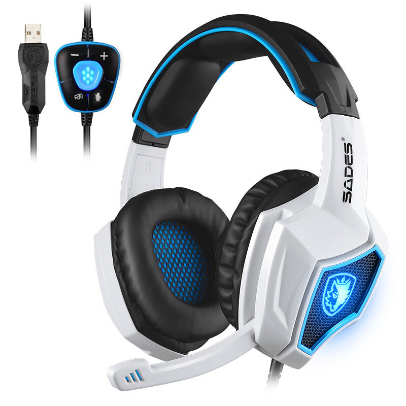 HKM-642707 7.1 Surround Sound Computer Headset with Reflective Microphone and Noise Isolation