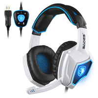 HKM-642707 7.1 Surround Sound Computer Headset with Reflective Microphone and Noise Isolation
