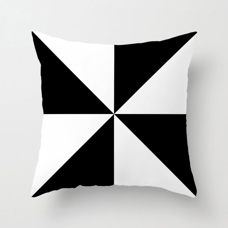 HKM-642707 Geometric Patterned Light Luxury Waist Cushion Pillowcase - Multiple Designs Available