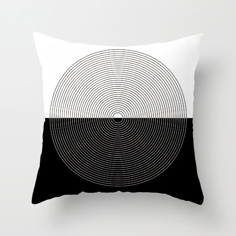 HKM-642707 Geometric Patterned Light Luxury Waist Cushion Pillowcase - Multiple Designs Available
