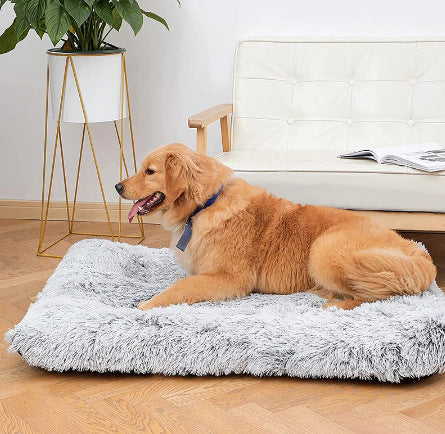 HKM-642835 Wave Memory Foam Plush Square Dog Sofa Bed - Multiple Colors & Sizes Available