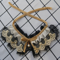 HKM-642963 Lace Triangle Scarf for Cats and Dogs in Color-Matching Design - Princess Style