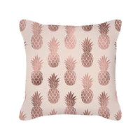 HKM-643027 Nordic Style Rose Gold Pink Geometric Square Cushion Cover - Soft Brushed Cloth, 45x45cm