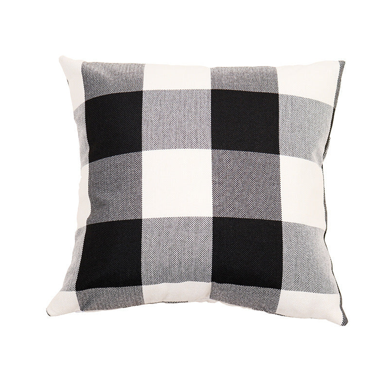 HKM-643091 Plaid Decorative Pillow Cover for Sofa - Modern Design, Multiple Sizes Available