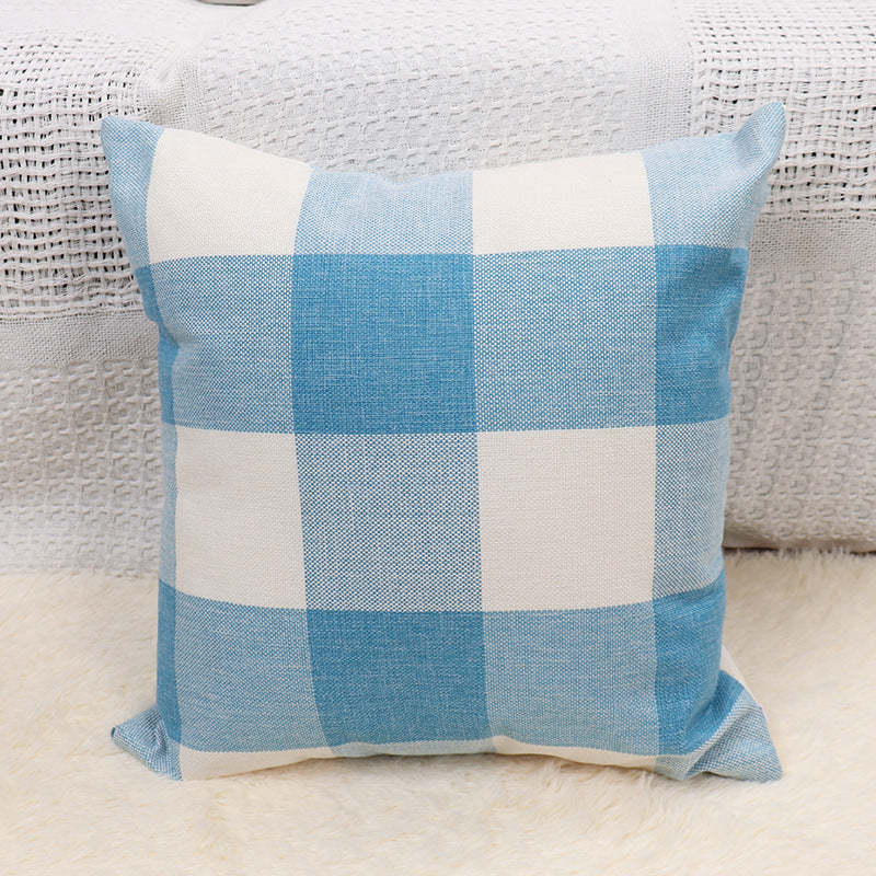 HKM-643091 Plaid Decorative Pillow Cover for Sofa - Modern Design, Multiple Sizes Available