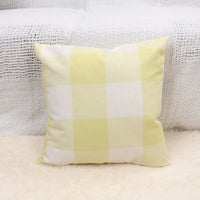 HKM-643091 Plaid Decorative Pillow Cover for Sofa - Modern Design, Multiple Sizes Available