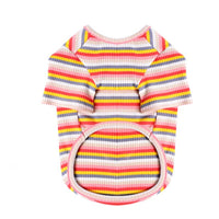 HKM-643219 Striped Cotton Vest T-shirt for Dogs and Cats – Breathable and Comfortable Design