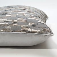 HKM-643347 Jacquard Stripe Pillowcase for Office and Home Use - Modern Polyester Cushion Cover