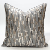 HKM-643347 Jacquard Stripe Pillowcase for Office and Home Use - Modern Polyester Cushion Cover
