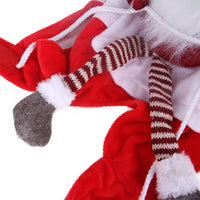 HKM-643411 Santa Claus Horse Riding Christmas Outfit for Pets - Flannel Costume with Velcro Closure