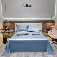 HKM-643603 Long-Staple Cotton Solid Color Flat Bed Sheet - 245x265cm, 100 Thread Count, Twill Weave