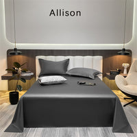 HKM-643603 Long-Staple Cotton Solid Color Flat Bed Sheet - 245x265cm, 100 Thread Count, Twill Weave