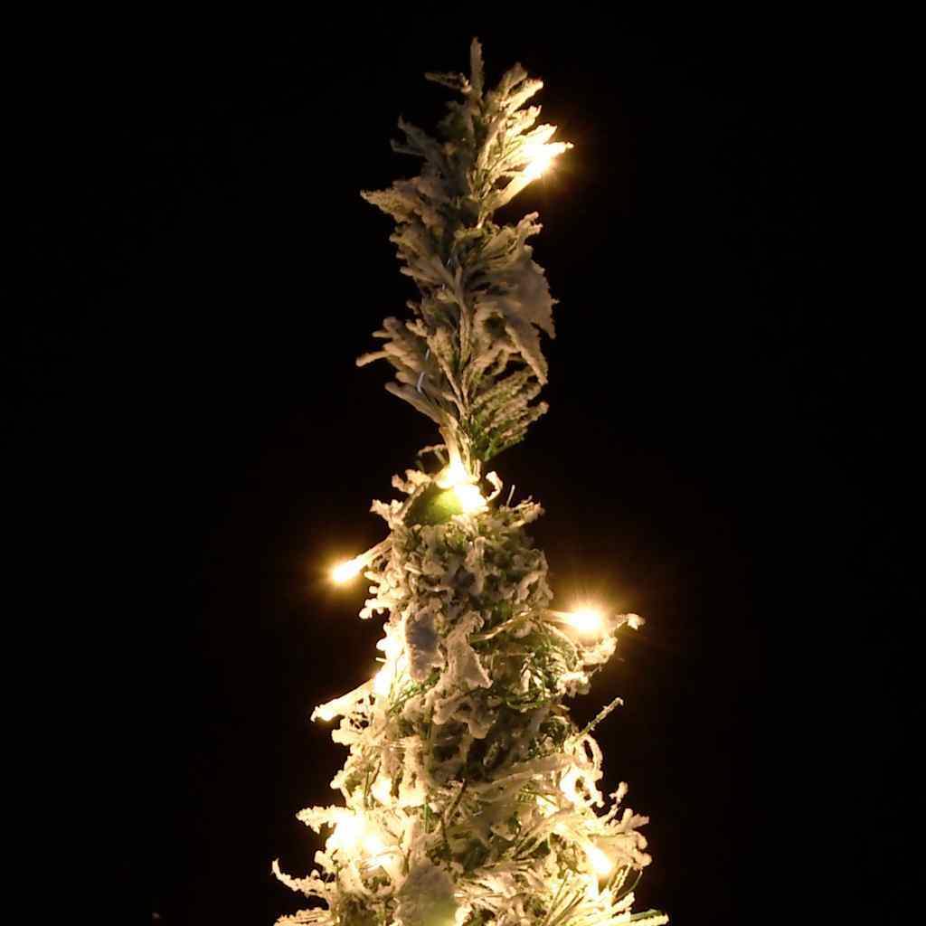 HKM-643603 Snow-Dusted Artificial Christmas Tree with 50 Warm White LEDs, 120 cm Height