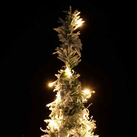 HKM-643603 Snow-Dusted Artificial Christmas Tree with 50 Warm White LEDs, 120 cm Height