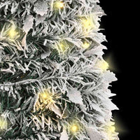 HKM-643603 Snow-Dusted Artificial Christmas Tree with 50 Warm White LEDs, 120 cm Height