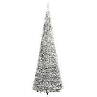 HKM-643603 Snow-Dusted Artificial Christmas Tree with 50 Warm White LEDs, 120 cm Height