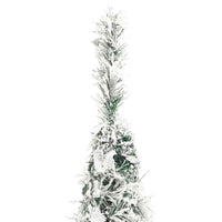 HKM-643603 Snow-Dusted Artificial Christmas Tree with 50 Warm White LEDs, 120 cm Height