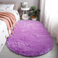 HKM-643603 Tie-Dyed Polyester Fiber Oval Carpet for Living Room and Bedroom Decor
