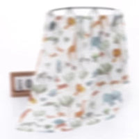 HKM-643795 Cotton Baby Blanket with Animal, Stripe, and Cartoon Patterns, Versatile Swaddling Cloth
