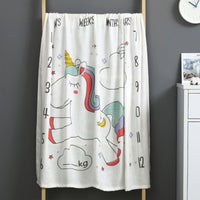 HKM-643795 Cotton Baby Blanket with Animal, Stripe, and Cartoon Patterns, Versatile Swaddling Cloth
