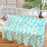 HKM-643795 Cotton Baby Blanket with Animal, Stripe, and Cartoon Patterns, Versatile Swaddling Cloth