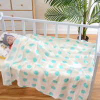 HKM-643795 Cotton Baby Blanket with Animal, Stripe, and Cartoon Patterns, Versatile Swaddling Cloth