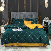 HKM-643795 Long-staple Cotton 4-Piece Double Bed Set for 1.8m Bed, Multiple Colors Available