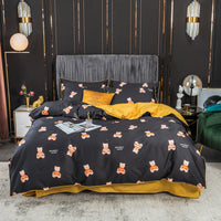 HKM-643795 Long-staple Cotton 4-Piece Double Bed Set for 1.8m Bed, Multiple Colors Available