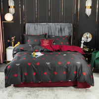 HKM-643795 Long-staple Cotton 4-Piece Double Bed Set for 1.8m Bed, Multiple Colors Available