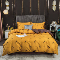 HKM-643795 Long-staple Cotton 4-Piece Double Bed Set for 1.8m Bed, Multiple Colors Available