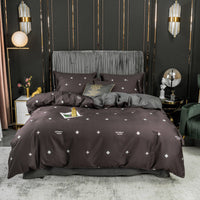 HKM-643795 Long-staple Cotton 4-Piece Double Bed Set for 1.8m Bed, Multiple Colors Available