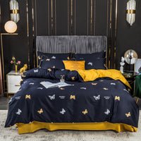 HKM-643795 Long-staple Cotton 4-Piece Double Bed Set for 1.8m Bed, Multiple Colors Available