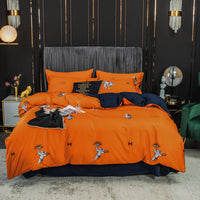HKM-643795 Long-staple Cotton 4-Piece Double Bed Set for 1.8m Bed, Multiple Colors Available