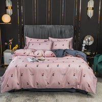 HKM-643795 Long-staple Cotton 4-Piece Double Bed Set for 1.8m Bed, Multiple Colors Available
